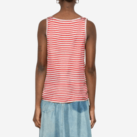 Pierre Louis Mascia ALOE Striped Tank Top in Red – International designer fashion boutique Australia Riada Concept Woollahra