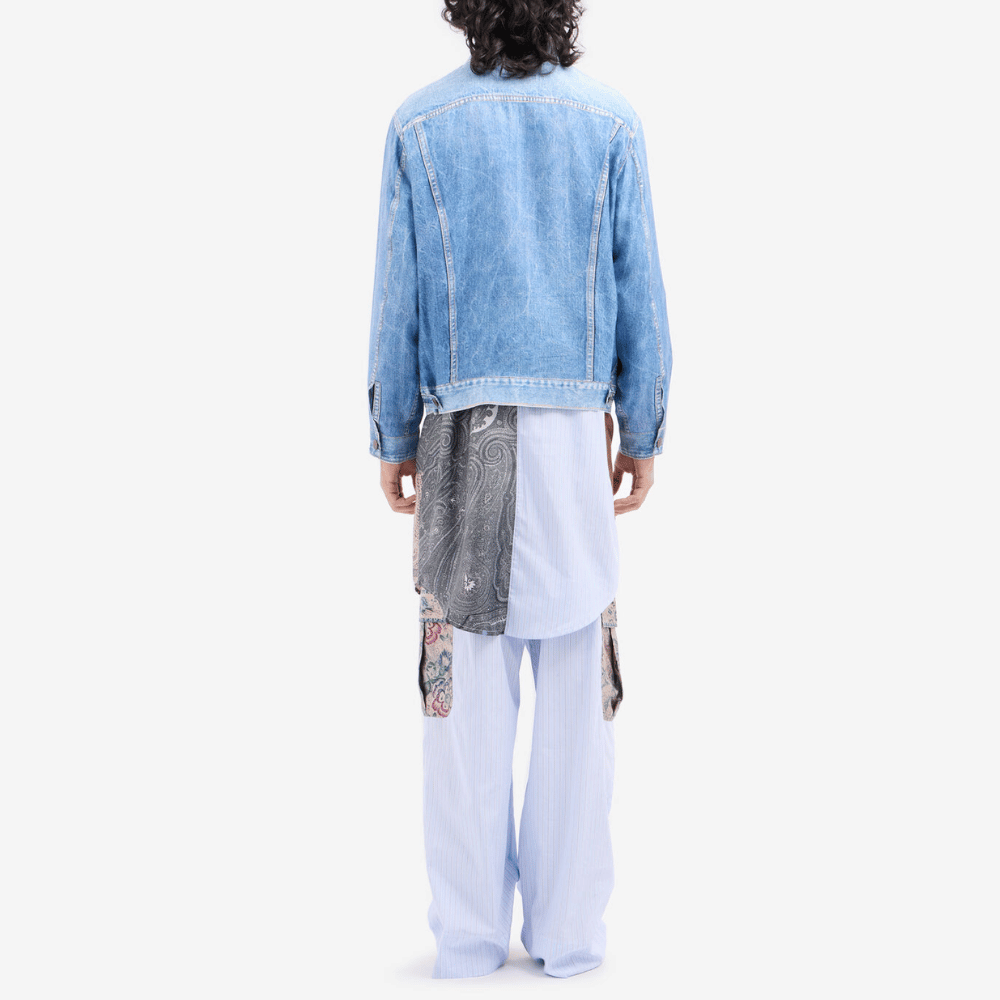 Pierre Louis Mascia ALOQHI Silk Jacket in Faux-Denim – International designer fashion boutique Australia Riada Concept Woollahra