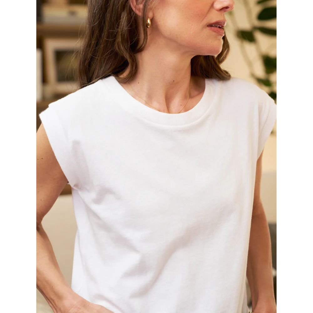 Aiden Vintage Muscle Tee in White