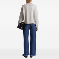 Alberta Ferretti Herbarium Embroidered Cashmere Blend Jumper in Ivory – International designer fashion boutique Australia Riada Concept Woollahra