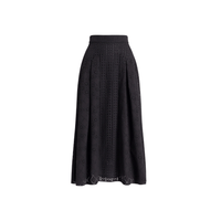 Alberta Ferretti Sangallo Lace Cotton Midi Skirt in Black – International designer fashion boutique Australia Riada Concept Woollahra