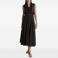 Alberta Ferretti Sangallo Lace Sleeveless Blouse in Black – International designer fashion boutique Australia Riada Concept Woollahra