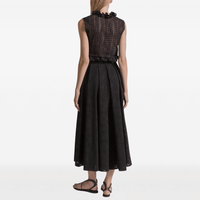 Alberta Ferretti Sangallo Lace Cotton Midi Skirt in Black – International designer fashion boutique Australia Riada Concept Woollahra