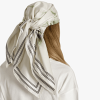 Alberta Ferretti Silk Thistle Print Scarf in Ivory – International designer fashion boutique Australia Riada Concept Woollahra