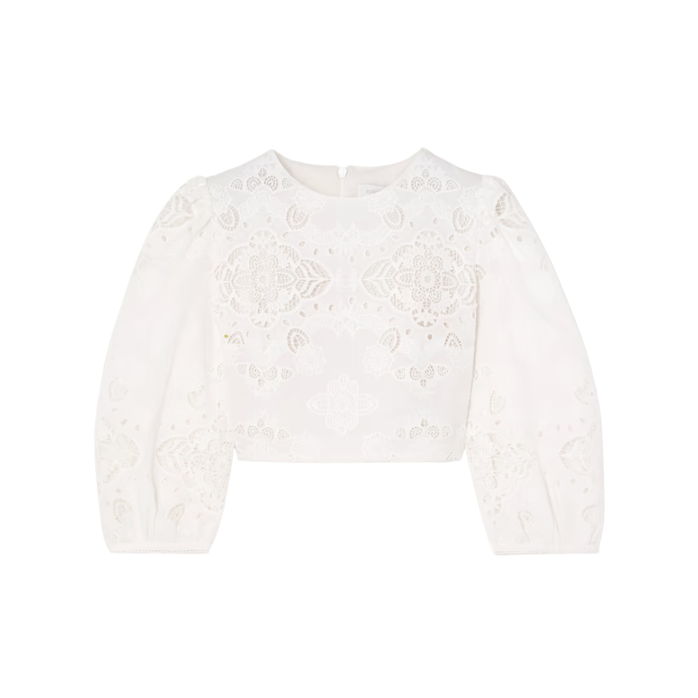 Alfie Lace Top in Ivory