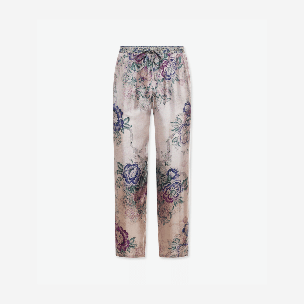 Pierre Louis Mascia Aloe Silk Trousers in CENERE ROSATA – International designer fashion boutique Australia Riada Concept Woollahra