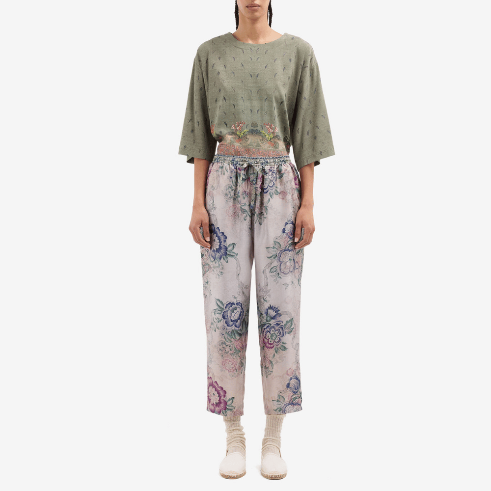 Pierre Louis Mascia Aloe Silk Trousers in CENERE ROSATA – International designer fashion boutique Australia Riada Concept Woollahra