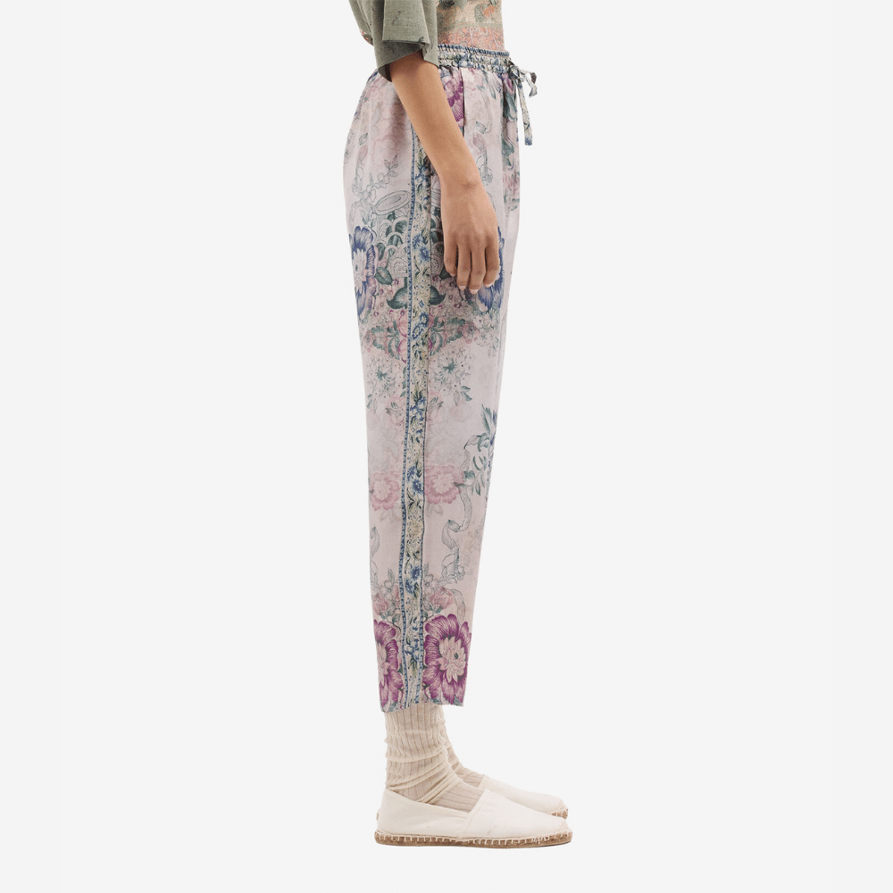 Pierre Louis Mascia Aloe Silk Trousers in CENERE ROSATA – International designer fashion boutique Australia Riada Concept Woollahra