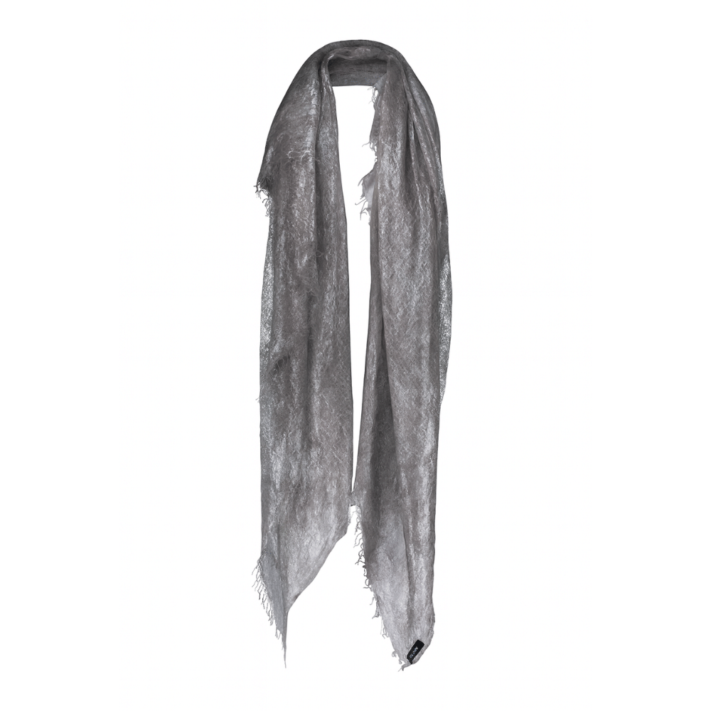 Camouflage Effect Square Fringe Scarf in Ash