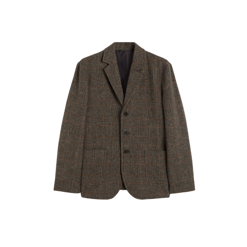 Aspesi Isaac Slim Fit Shetland Wool Plaid Blazer in Brown Check – International designer fashion boutique Australia Riada Concept Woollahra