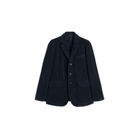 Aspesi Kuki Slim Fit Ribbed Velvet Jacket in Navy – International designer fashion boutique Australia Riada Concept Woollahra