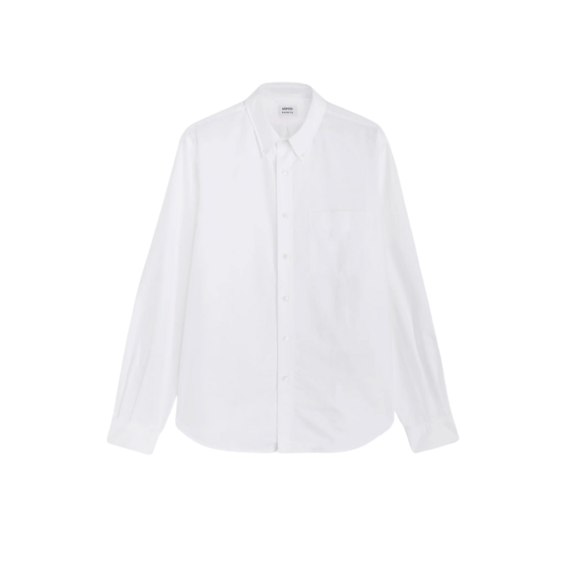 Aspesi Slim Fit Oxford Cotton Button-Down Shirt in White – International designer fashion boutique Australia Riada Concept Woollahra