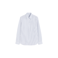 Aspesi Slim Fit Striped Cotton Poplin Shirt in Blue and White – International designer fashion boutique Australia Riada Concept Woollahra
