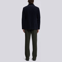 Aspesi Kuki Slim Fit Ribbed Velvet Jacket in Navy – International designer fashion boutique Australia Riada Concept Woollahra