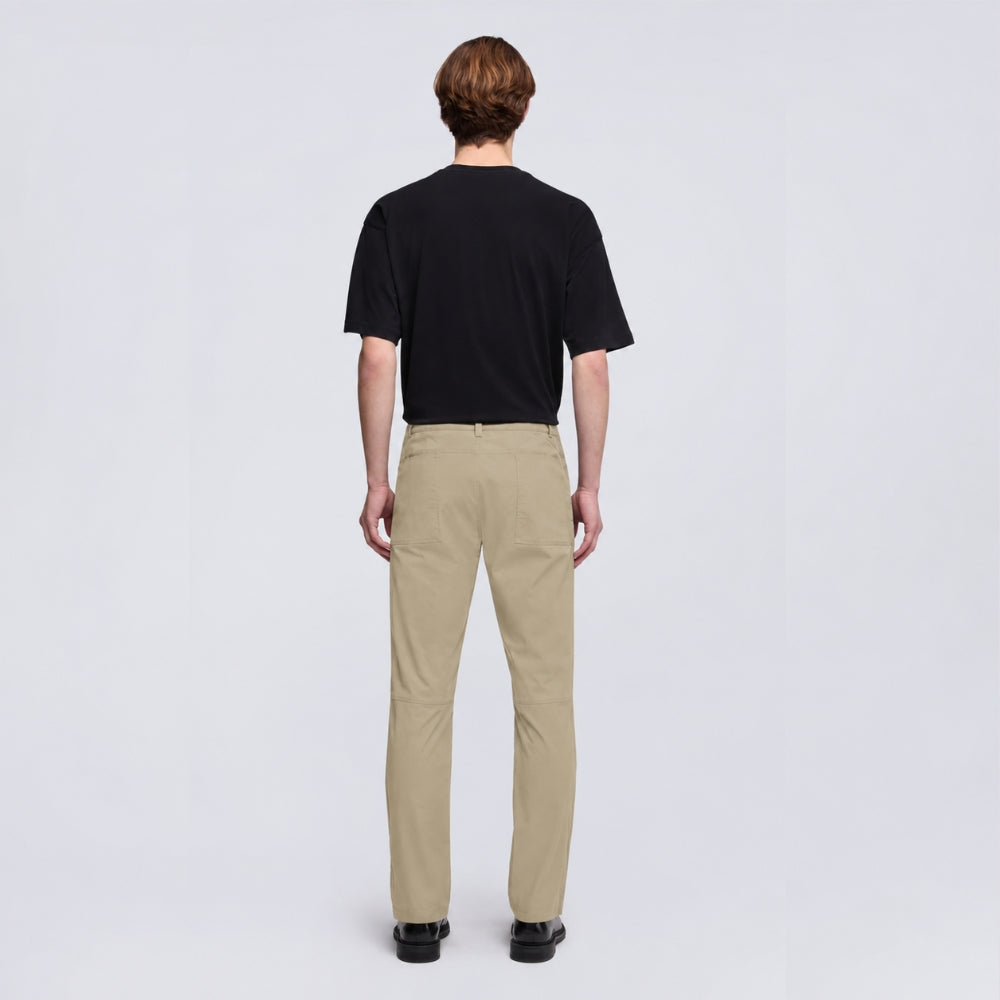 Back view of the Aspesi Revisited Trekking Trousers in colonial beige, showing the shaped knee seams