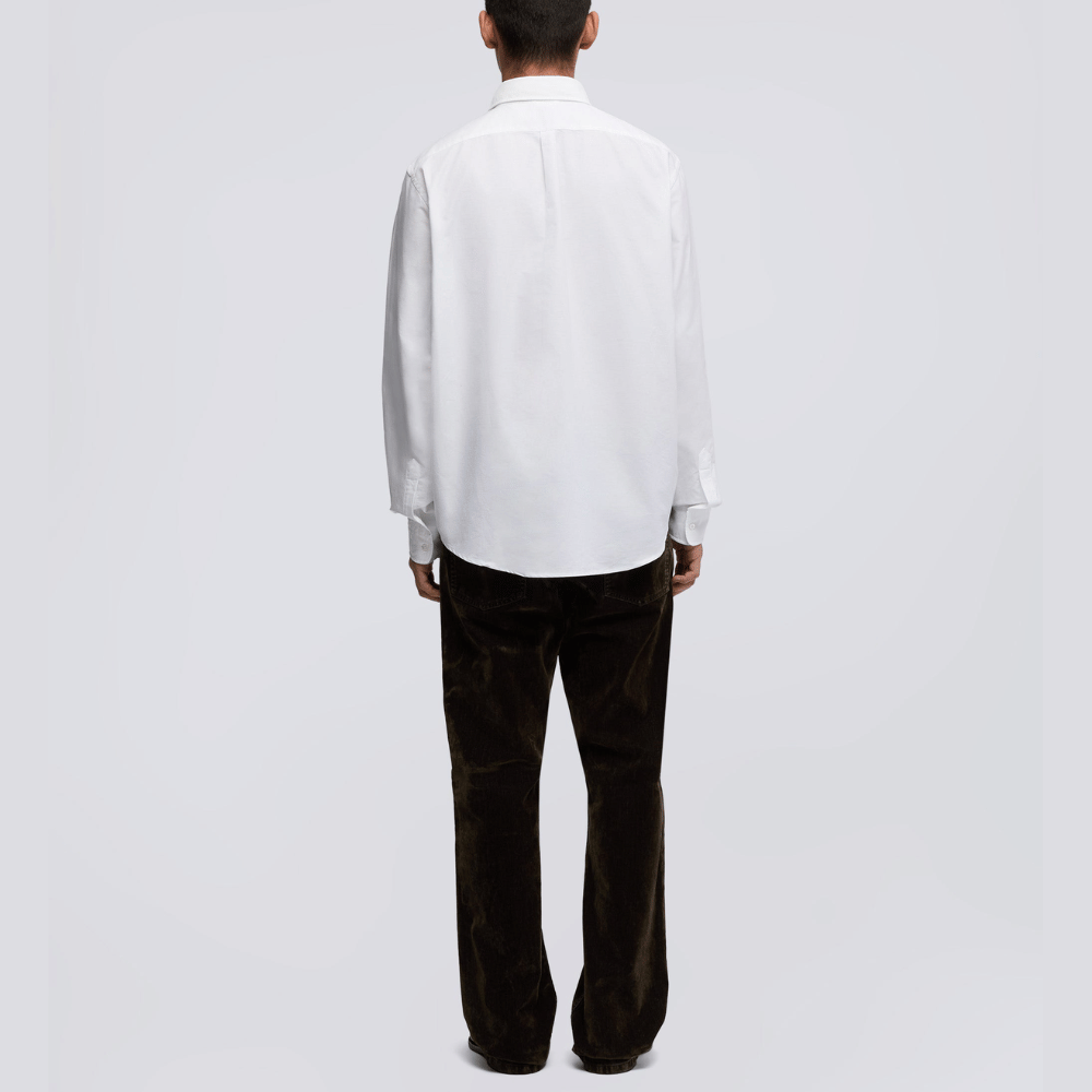 Aspesi Slim Fit Oxford Cotton Button-Down Shirt in White – International designer fashion boutique Australia Riada Concept Woollahra