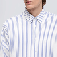 Aspesi Slim Fit Striped Cotton Poplin Shirt in Blue and White – International designer fashion boutique Australia Riada Concept Woollahra