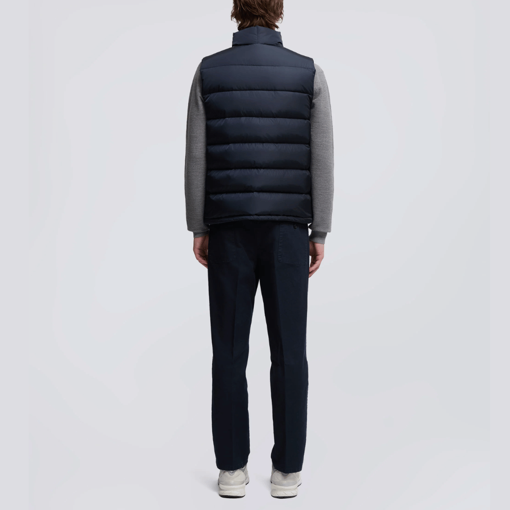 Aspesi Slim Feather Recycled Down Vest in Navy – International designer fashion boutique Australia Riada Concept Woollahra