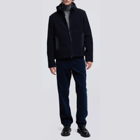 Aspesi Werner Slim Fit Shetland Wool Hooded Jacket in Navy – International designer fashion boutique Australia Riada Concept Woollahra