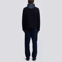 Aspesi Werner Slim Fit Shetland Wool Hooded Jacket in Navy – International designer fashion boutique Australia Riada Concept Woollahra
