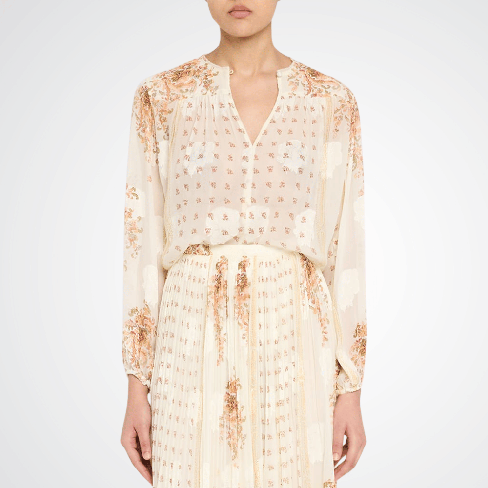 Ulla Johnson Aster Long Sleeve Blouse in Cream ULLA JOHNSON Designer fashion shop online and in store High End fashion boutique Sydney Australia Riada Concept