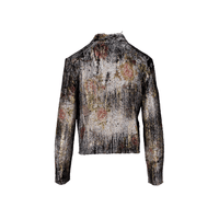 Avant Toi Cherry Blossom Print Laminated Knit Jacket in Wisteria - International designer fashion boutique Australia Riada Concept Woollahra