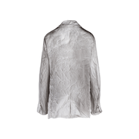 Avant Toi Crinkled Stretch Silk Tailored Jacket in Fango – International designer fashion boutique Australia Riada Concept Woollahra