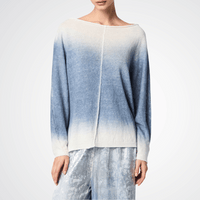 Avant Toi Gradient Effect Linen Boat Neck Pullover in Titanium Avant Toi Luxury knitwear stockist Australia Riada Concept online Sydney Designer fashion shop online and in store High End fashion boutique Sydney Australia Riada Concept