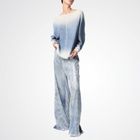 Avant Toi Gradient Effect Linen Boat Neck Pullover in Titanium Avant Toi Luxury knitwear stockist Australia Riada Concept online Sydney Designer fashion shop online and in store High End fashion boutique Sydney Australia Riada Concept