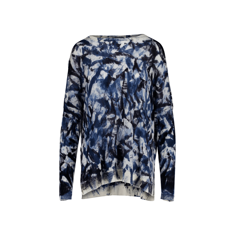 Avant Toi Hand-Painted Cashmere Silk Boat Neck Pullover in Fiume - International designer fashion boutique Australia Riada Concept Woollahra