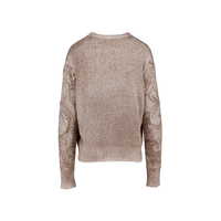 Avant Toi Hand-Painted Cotton Paisley Embroidered Sweater in Sughero – International designer fashion boutique Australia Riada Concept Woollahra