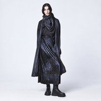 Shop Avant Toi’s hand-painted pomegranate scarf in Navy at Riada Concept. Botanical silk print, soft cashmere-silk knit and distressed edges