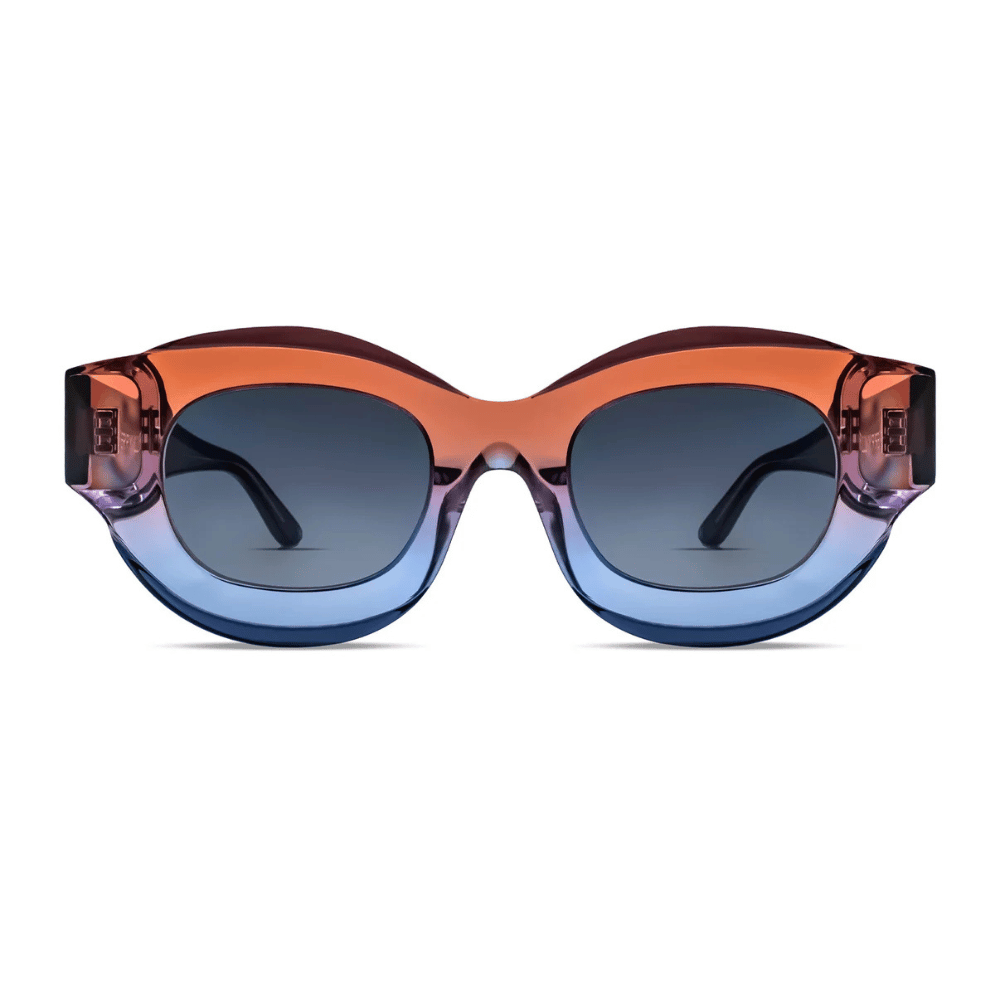Thierry Lasry BADDY Rounded Sunglasses in Peach & Purple Gradient