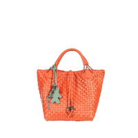 Henry Beguelin Small Size Daria Lace Intreccio Laminato Bag in Orange BD5926 HENRY BEGUELIN Designer fashion handbags shop online and in store High End fashion boutique Sydney Australia Riada Concept