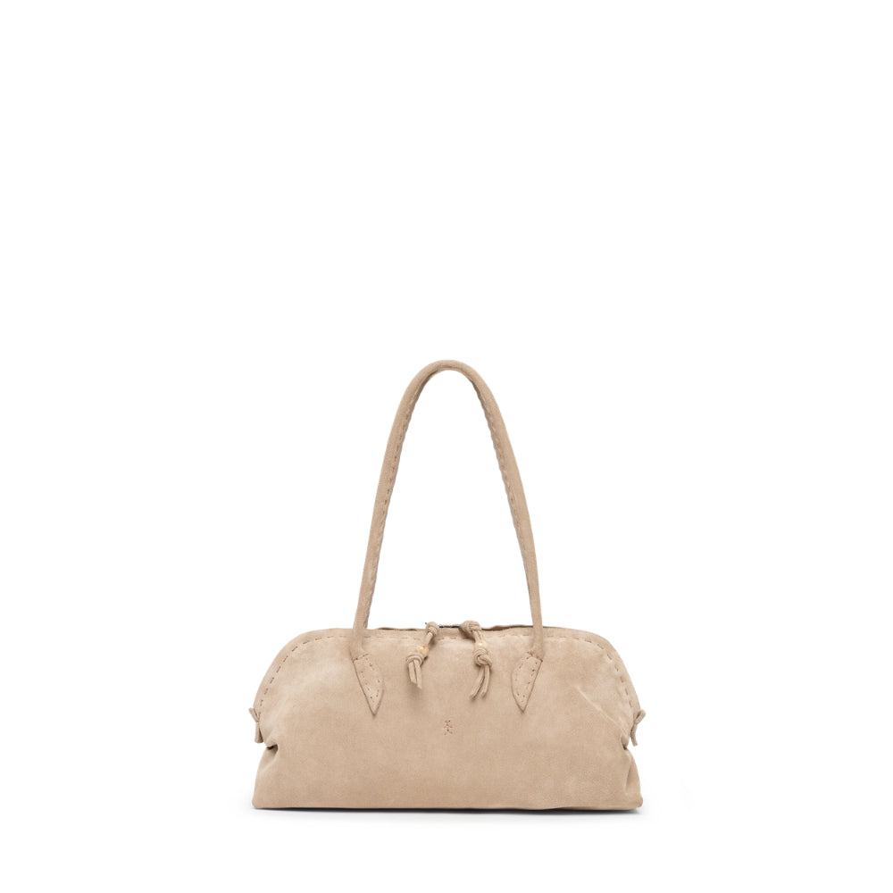 Bolla Bassa Softy Leather Shoulder Bag in Beige by Henry Beguelin, shoulder bag at Riada Concept, Woollahra Sydney