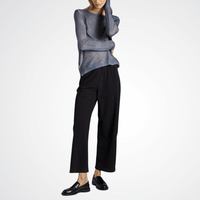 Avant Toi Bicolour Light Cashmere Round Neck Sweater in Midnight Carruba – International Designer Fashion Boutique Australia Riada Concept Woollahra