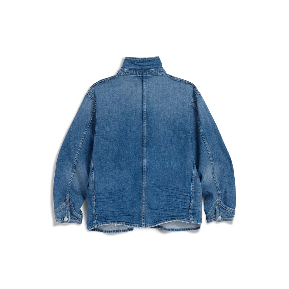Frank & Eileen Bantry denim barn jacket in 1978 Wash medium blue denim, back view