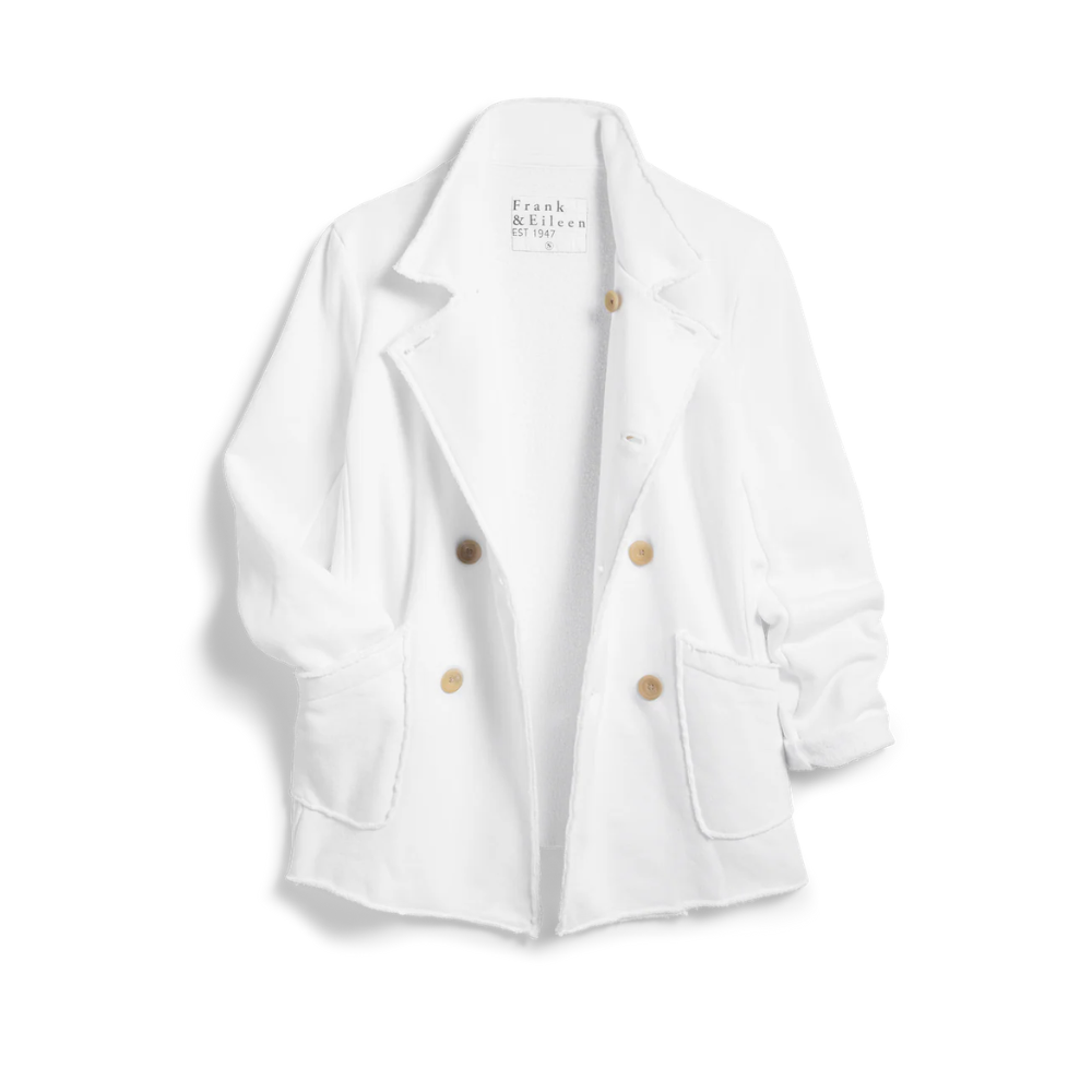 Frank & Eileen Belfast English Peacoat triple fleece in white