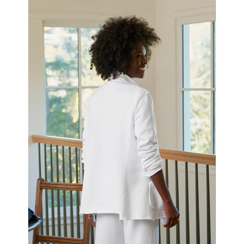 Frank & Eileen Belfast English Peacoat triple fleece in white