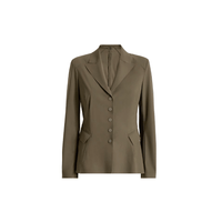 HIGH Everyday Couture Blogger Single-Breasted Jacket in Olive Green - International designer fashion boutique Australia Riada Concept Woollahra