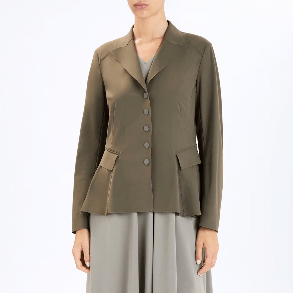 HIGH Everyday Couture Blogger Single-Breasted Jacket in Olive Green - International designer fashion boutique Australia Riada Concept Woollahra