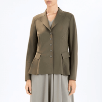 HIGH Everyday Couture Blogger Single-Breasted Jacket in Olive Green - International designer fashion boutique Australia Riada Concept Woollahra