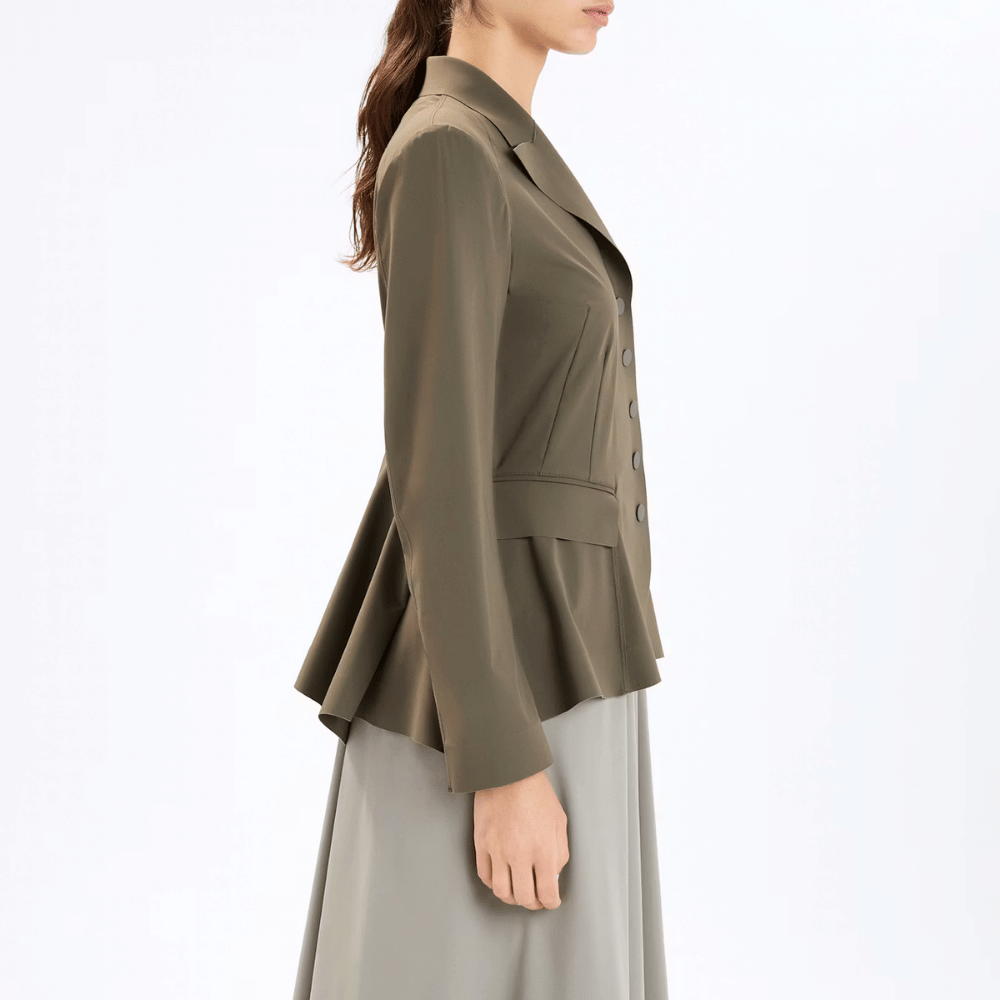 HIGH Everyday Couture Blogger Single-Breasted Jacket in Olive Green - International designer fashion boutique Australia Riada Concept Woollahra