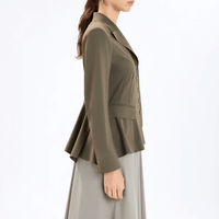 HIGH Everyday Couture Blogger Single-Breasted Jacket in Olive Green - International designer fashion boutique Australia Riada Concept Woollahra
