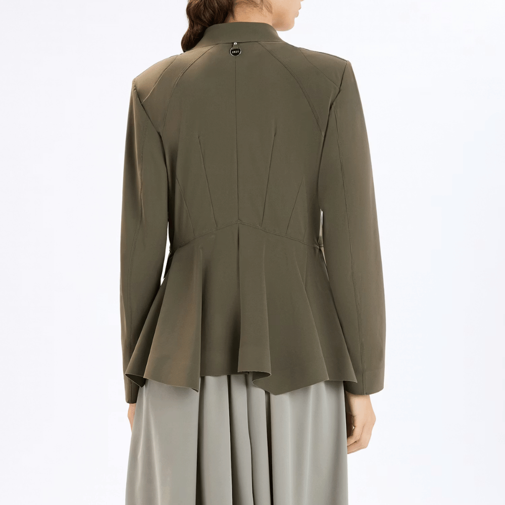HIGH Everyday Couture Blogger Single-Breasted Jacket in Olive Green - International designer fashion boutique Australia Riada Concept Woollahra