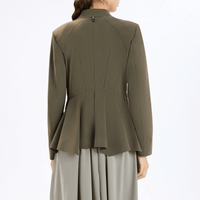 HIGH Everyday Couture Blogger Single-Breasted Jacket in Olive Green - International designer fashion boutique Australia Riada Concept Woollahra