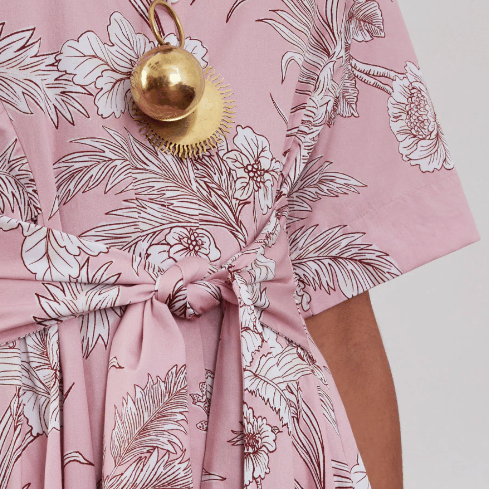 Borgo De Nor Posie Cotton Maxi Dress in Jungle Pink - luxury designer floral dress Sydney. Spring races, wedding guest dress. Borgo De Nor Dresses Online Australia. Designer fashion shop online and in store High End fashion boutique Sydney Australia Riada Concept