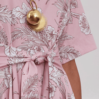 Borgo De Nor Posie Cotton Maxi Dress in Jungle Pink - luxury designer floral dress Sydney. Spring races, wedding guest dress. Borgo De Nor Dresses Online Australia. Designer fashion shop online and in store High End fashion boutique Sydney Australia Riada Concept