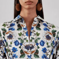 Borgo de Nor Posie Cotton Maxi Dress in Vine Flower Print - luxury designer floral dress Sydney. Spring races, wedding guest dress. Borgo De Nor Dresses Online Australia. Designer fashion shop online and in store High End fashion boutique Sydney Australia Riada Concept