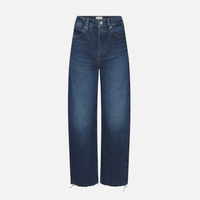 FRAME Bow High-Rise Barrel Jeans in Acumen FRAME designer denim at Riada Concept luxury fashion boutique Woollahra Sydney Australia